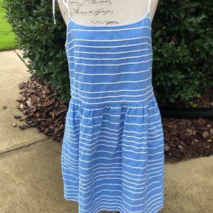 Gap Blue and White Striped Dress